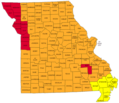 Missouri Radon Map